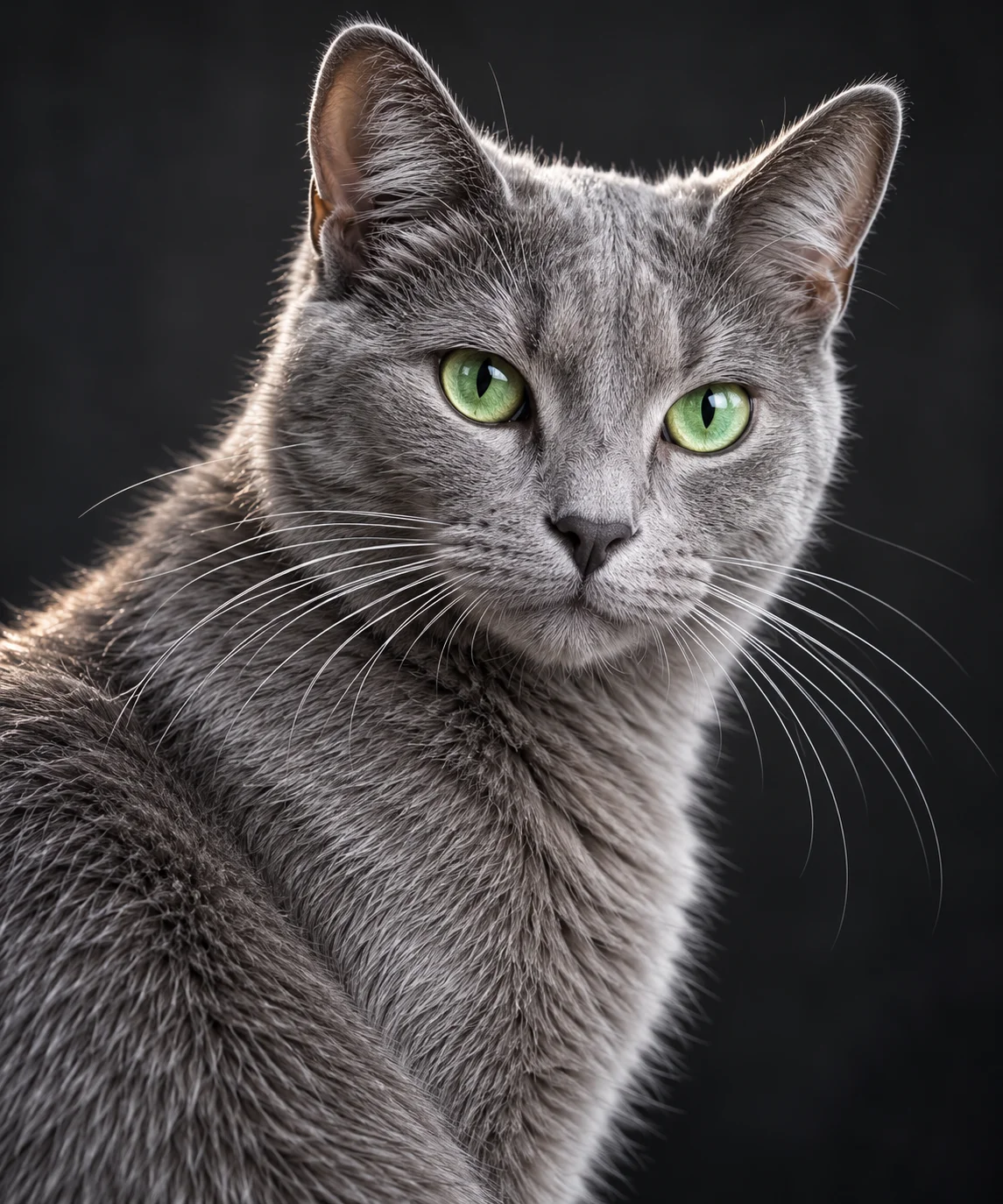 Studio Cat Portrait Emerald Eyes