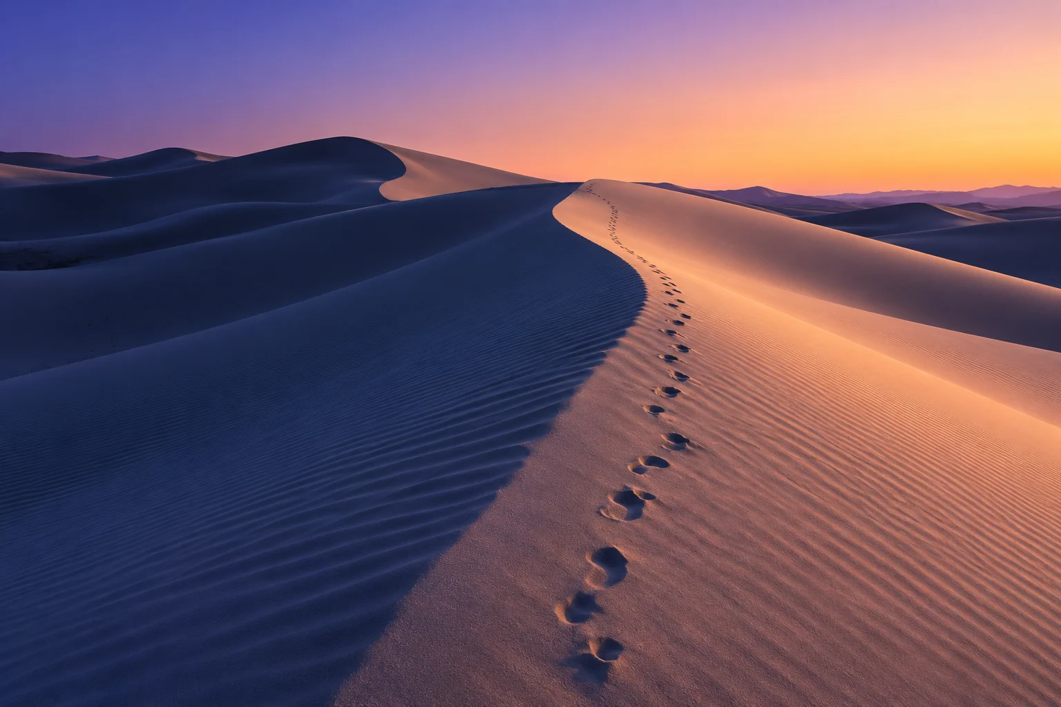 Desert Dunes at Blue Hour