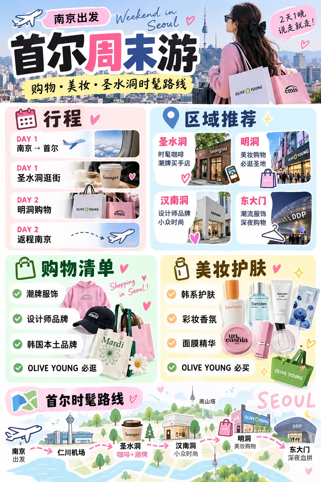 Weekend Seoul travel guide poster