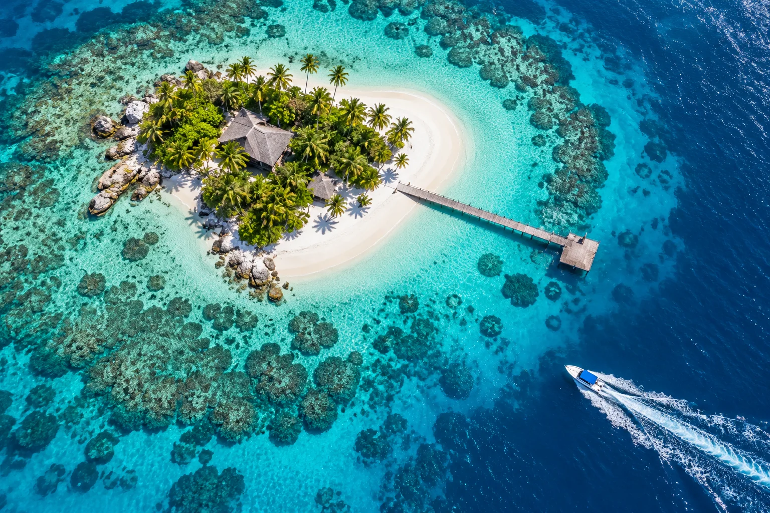 Tropical Island Aerial View