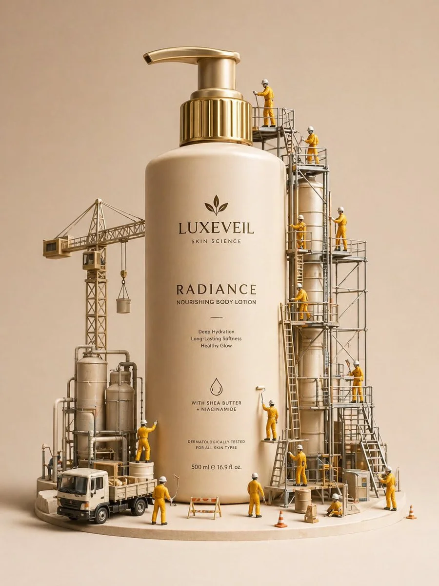 Miniature Diorama Skincare Advertisement