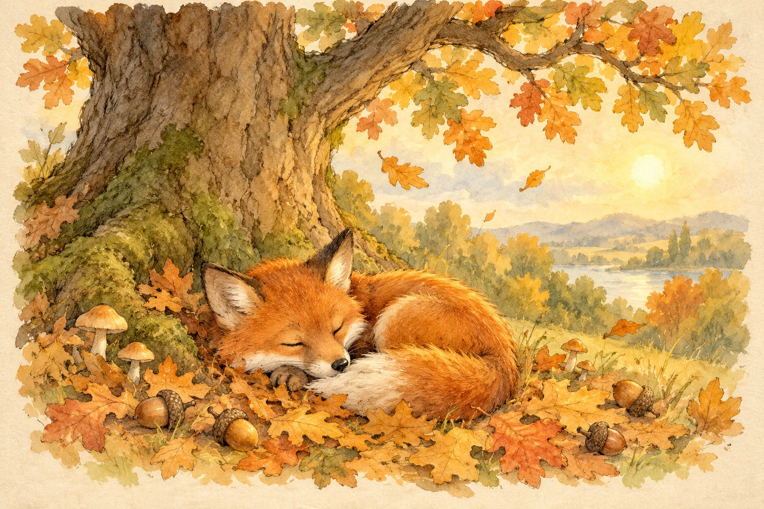 Watercolour Storybook Fox
