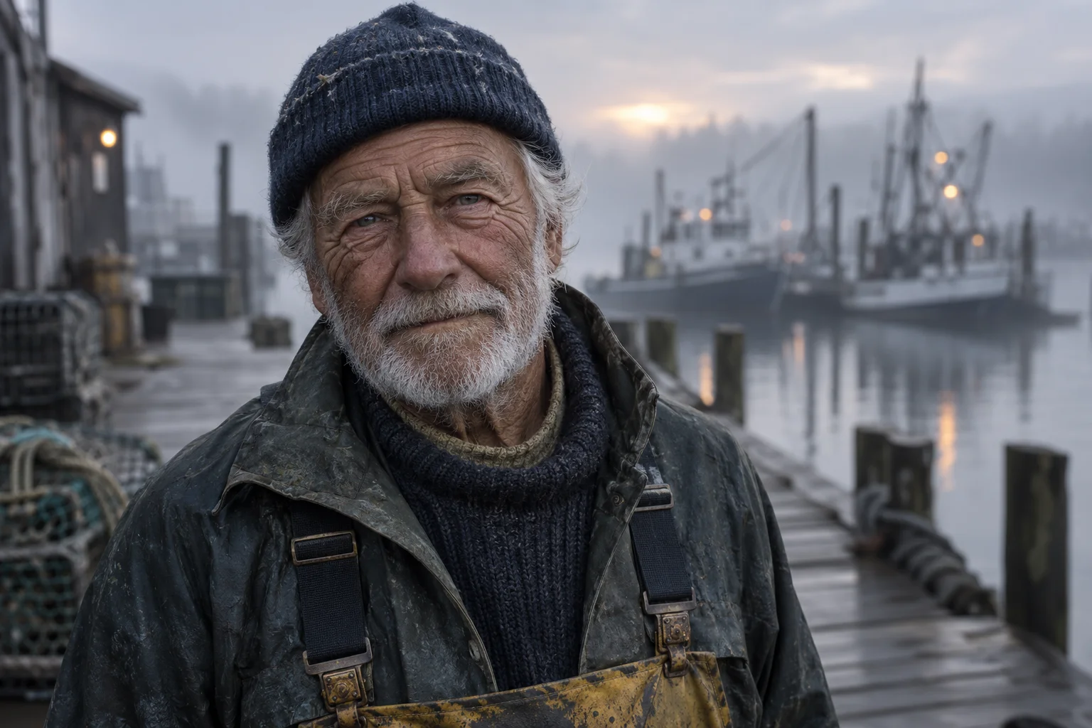Weathered Fisherman Portrait