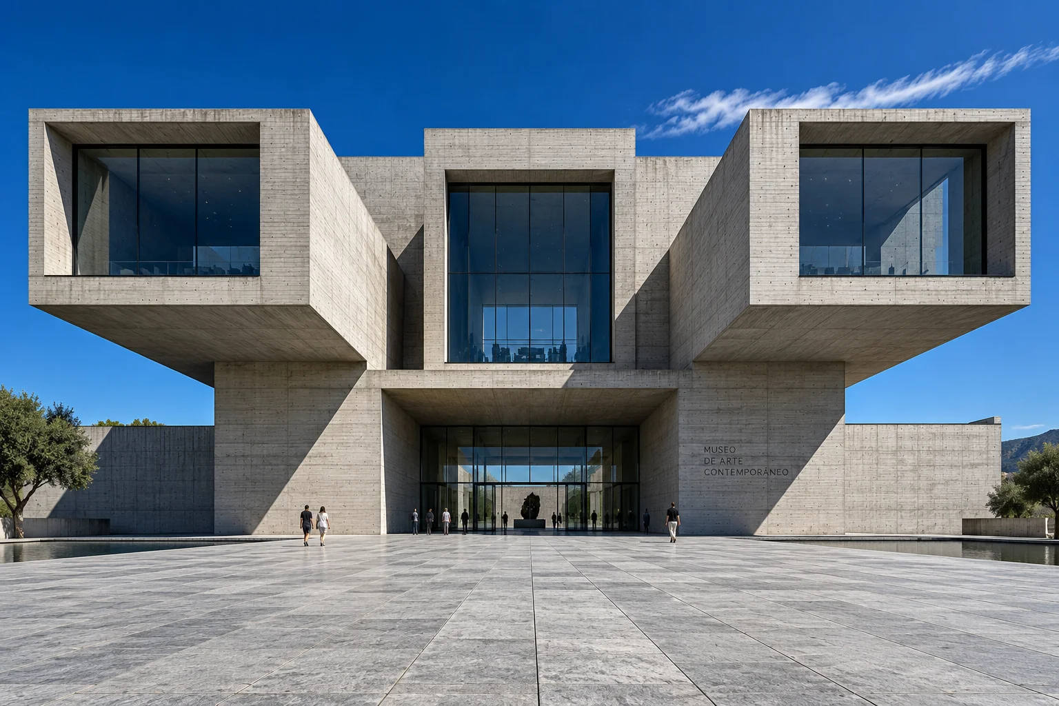 Brutalist Museum Exterior
