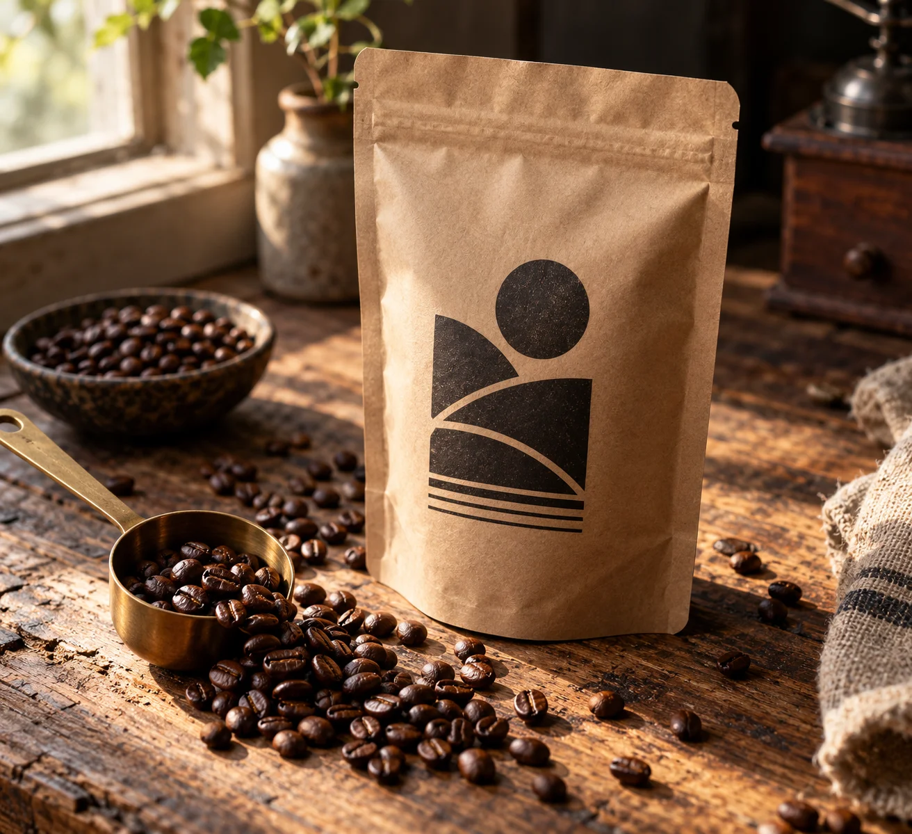 Coffee Bag Packaging Mockup