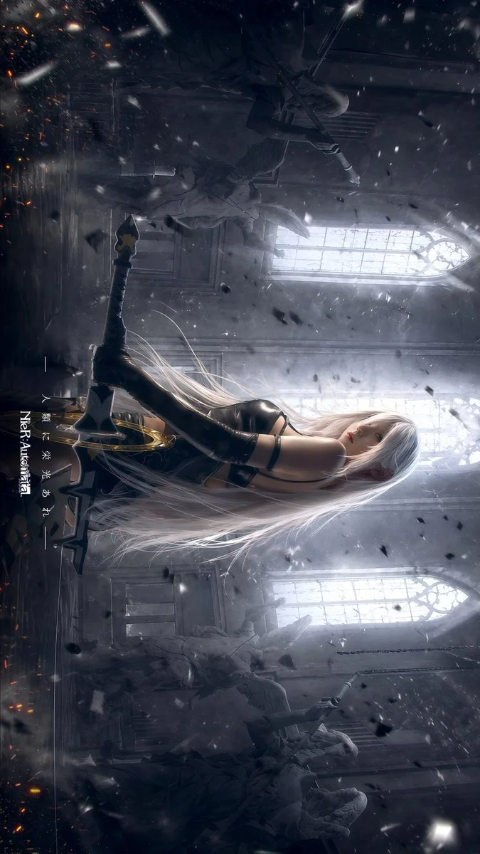 Gothic Android Warrior Cathedral Key Art